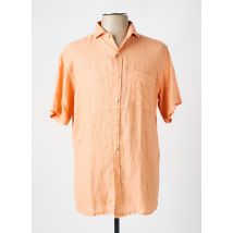 LEVORATTO - Chemise manches courtes orange en lin - Homme - Taille XL - Modz