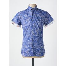 LA CIBLE ROUGE - Chemise manches courtes bleu en coton - Homme - Taille S - Modz