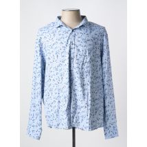 LA CIBLE ROUGE - Chemise manches longues bleu en coton - Homme - Taille 4XL - Modz