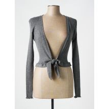 LISANZA - Gilet manches longues gris en laine - Femme - Taille 44 - Modz