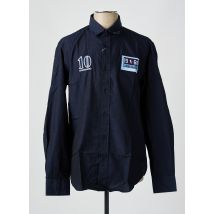 CAMBERABERO - Chemise manches longues bleu en coton - Homme - Taille M - Modz