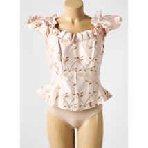 REVANCHE DE LA FEMME - Corset rose en soie - Femme - Taille 40 - Modz
