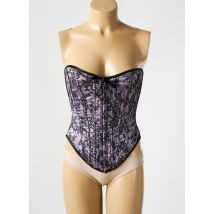 NUITS DE SATIN - Corset noir en coton - Femme - Taille 38 - Modz