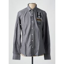 CAMBERABERO - Chemise manches longues gris en coton - Homme - Taille L - Modz