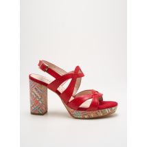 GADEA - Sandales/Nu pieds rouge en cuir - Femme - Taille 41 - Modz