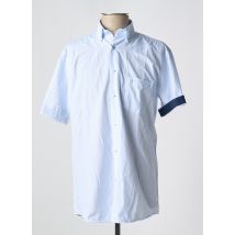 LOUIS VICTOR - Chemise manches courtes bleu en coton - Homme - Taille XXL - Modz