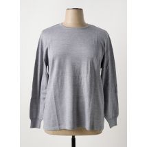 FIL & MAILLE - Pull gris en laine - Femme - Taille 52 - Modz