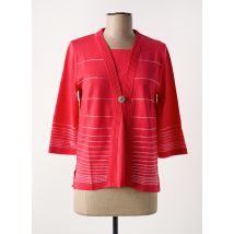 HENRY & JULIETTE - Twin-set rouge en acrylique - Femme - Taille 38 - Modz
