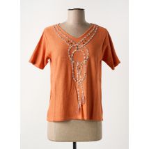 FILEUSE D'ARVOR - Top orange en lin - Femme - Taille 38 - Modz