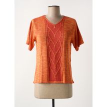 FILEUSE D'ARVOR - Top orange en acrylique - Femme - Taille 36 - Modz