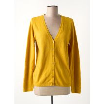 CASHMERE FEELING - Gilet manches longues jaune en acrylique - Femme - Taille 38 - Modz