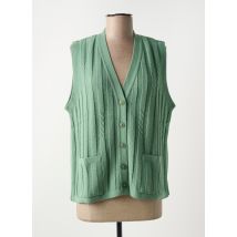 OMC - Gilet sans manche vert en acrylique - Femme - Taille 40 - Modz