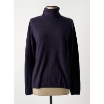 CASHMERE FEELING - Pull col roulé bleu en acrylique - Femme - Taille 38 - Modz