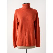 CASHMERE FEELING - Pull col roulé orange en acrylique - Femme - Taille 40 - Modz