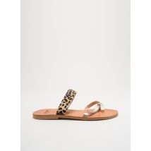 RIA MENORCA - Tongs beige en cuir - Femme - Taille 38 - Modz