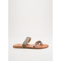 RIA MENORCA - Tongs beige en cuir - Femme - Taille 39 - Modz