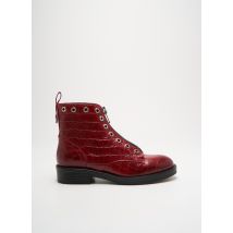 LA VIE EST BELLE - Bottines/Boots rouge en cuir - Femme - Taille 38 - Modz