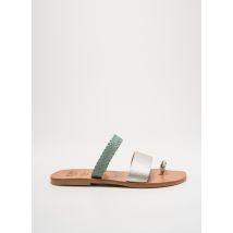 RIA MENORCA - Mules/Sabots argent en cuir - Femme - Taille 39 - Modz