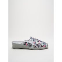 FARGEOT - Chaussons/Pantoufles gris en textile - Femme - Taille 41 - Modz