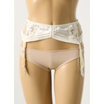 COTTON CLUB - Guêpière/Porte-jarretelle beige en soie - Femme - Taille 40 - Modz