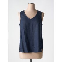 ESPRIT DE LA MER - Débardeur bleu fonce en lin - Femme - Taille 38 - Modz