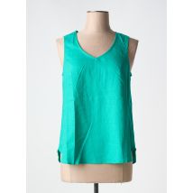 ESPRIT DE LA MER - Débardeur vert fonce en lin - Femme - Taille 40 - Modz