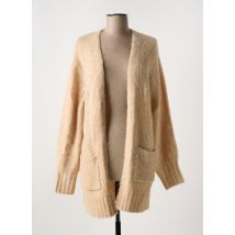 KAFFE - Gilet manches longues beige en acrylique - Femme - Taille 40 - Modz