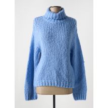 KAFFE - Pull col roulé bleu en acrylique - Femme - Taille 36 - Modz