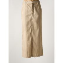 KAFFE - Jupe longue beige en polyester - Femme - Taille 36 - Modz