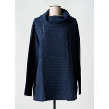 SOLILY - Pull col roulé bleu en merinos - Femme - Taille 40 - Modz