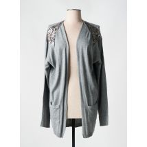 YERSE - Gilet manches longues gris en coton - Femme - Taille 36 - Modz