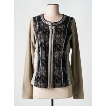 JUSTWHITE - Gilet manches longues beige en polyester - Femme - Taille 36 - Modz