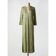 TANIT CODE - Robe longue vert en lin - Femme - Taille 40 - Modz