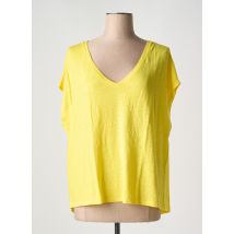 TANIT CODE - T-shirt jaune en lin - Femme - Taille 36 - Modz