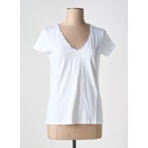 TANIT CODE - T-shirt blanc en coton - Femme - Taille 40 - Modz