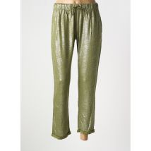 TANIT CODE - Pantalon droit vert en lin - Femme - Taille 40 - Modz
