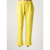 TANIT CODE - Pantalon droit jaune en lin - Femme - Taille 40 - Modz