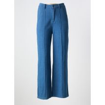 JUBYLEE - Pantalon droit bleu en coton - Femme - Taille 38 - Modz