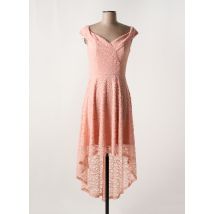 H.R HOMRAIN - Robe mi-longue rose en polyester - Femme - Taille 36 - Modz