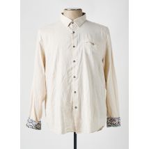 BENSON & CHERRY - Chemise manches longues beige en coton - Homme - Taille XL - Modz