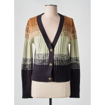 YEST - Gilet manches longues gris en viscose - Femme - Taille 42 - Modz
