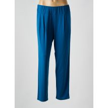 AN-VITO - Pantalon droit bleu en polyester - Femme - Taille 40 - Modz
