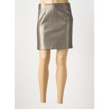 ORAIJE - Jupe courte marron en polyurethane - Femme - Taille 36 - Modz