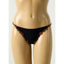 LISANZA - String noir en coton - Femme - Taille 40 - Modz