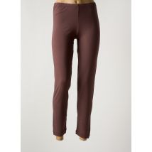 COTTON CLUB - Pantalon 7/8 marron en viscose - Femme - Taille 38 - Modz