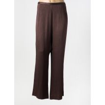 UN JOUR AILLEURS - Pantalon droit marron en viscose - Femme - Taille 46 - Modz