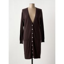 RUE DU FAUBOURG - Gilet manches longues marron en soie - Femme - Taille 42 - Modz