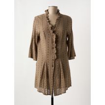 LISANZA - Chemise de nuit marron en coton - Femme - Taille 42 - Modz