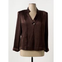 UN JOUR AILLEURS - Veste casual marron en viscose - Femme - Taille 48 - Modz