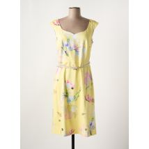 COMMA - Robe mi-longue jaune en coton - Femme - Taille 40 - Modz